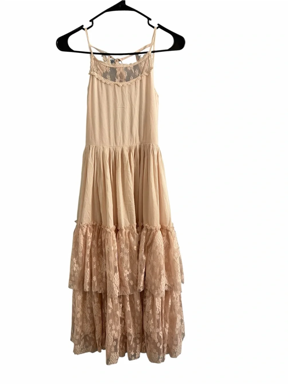 Mia Joy Catrin Lace Boho Dress Joyfolie in Shell